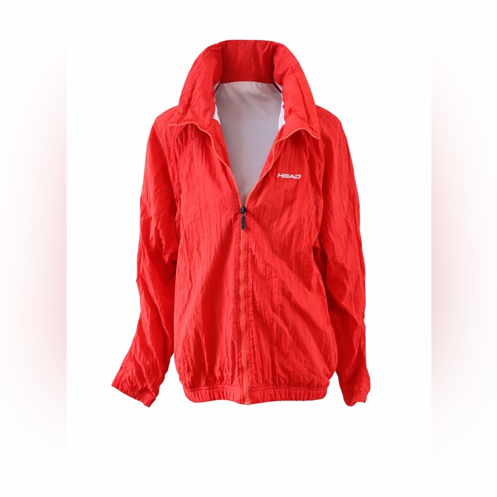 NWT Vintage HEAD Sportswear Red Nylon Windbreaker Jacket USA Made 90s Large
